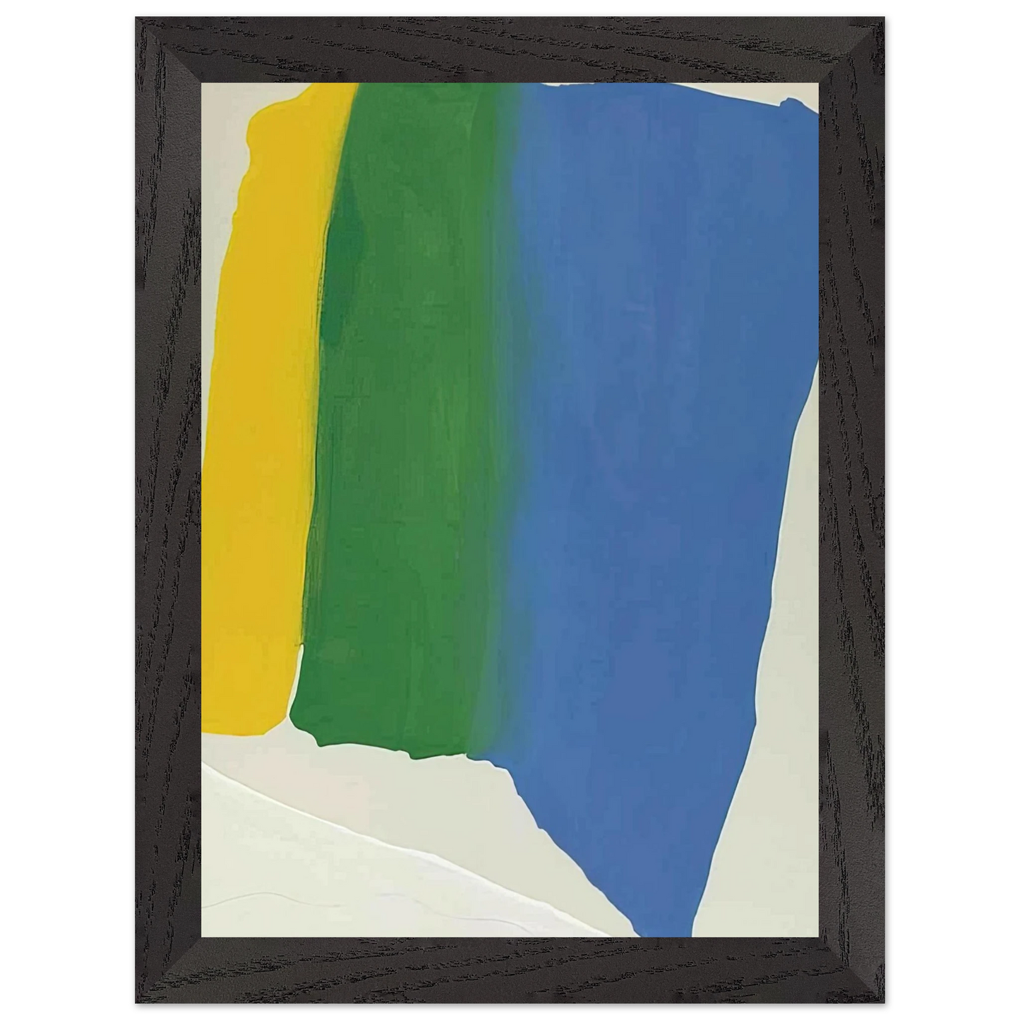 Helen Frankenthaler - Summer Insignia - 1969 Wall art - 28x43  cm / XL (11x17 inches) - Premium Wooden Framed Poster With Fine Art Paper-canvas - Wood frame