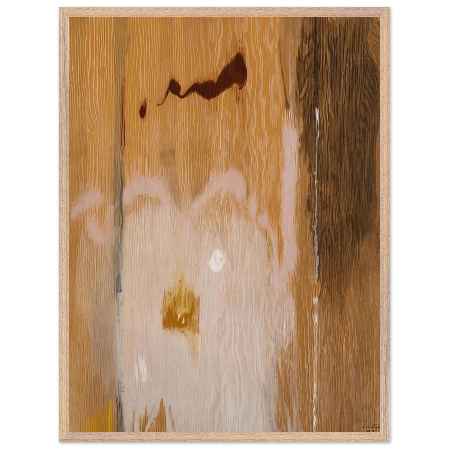 Helen Frankenthaler - Tales of Genji VI - 1998 Wall art - 20x25 cm / 8x10 inches - Premium Wooden Framed Poster With Fine Art Paper-canvas - Wood frame