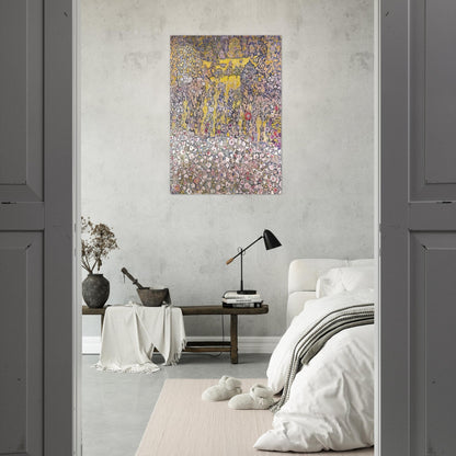 HORTICULTURAL LANDSCAPE WITH A HILLTOP - Gustav Klimt Brushed Aluminum Print - 70x100 cm / 28x40 inches | Gustav Klimt Aluminum Print | Gustav Klimt Prints