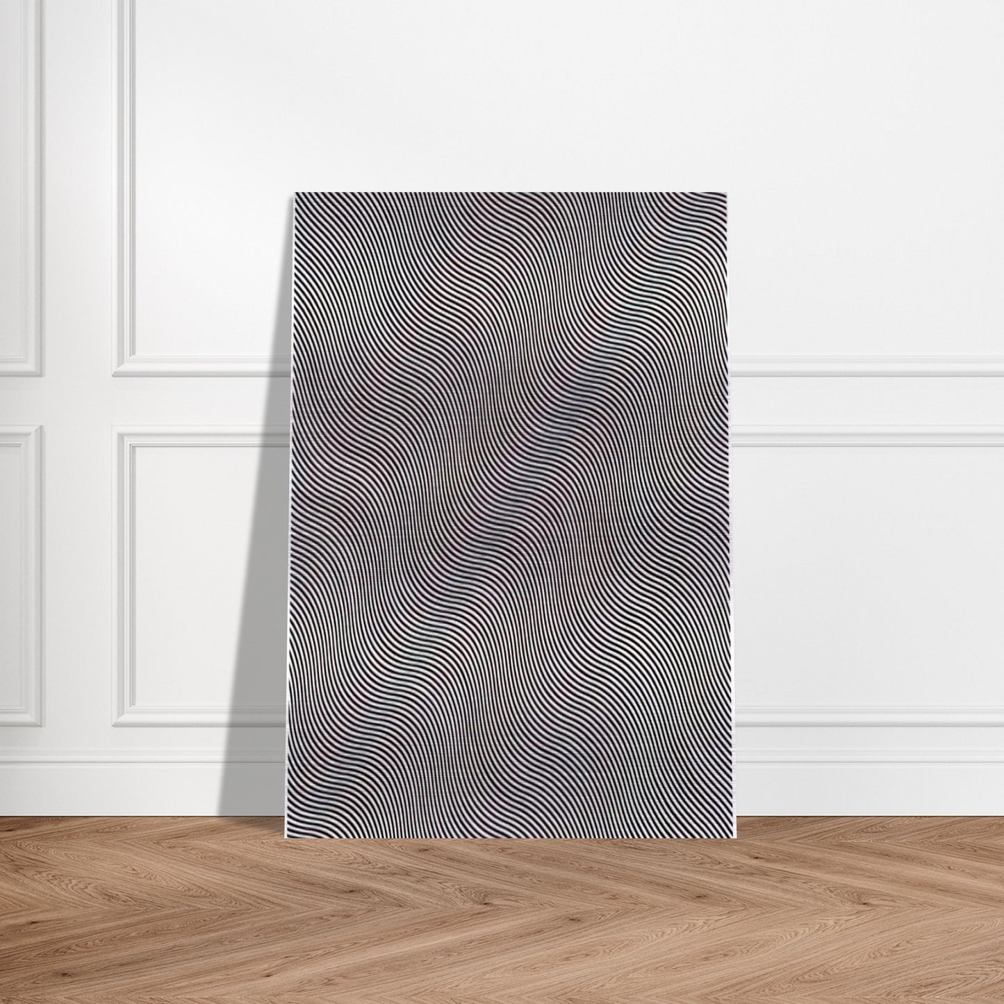 UNTITLED DIAGONAL CURVE 1966 - Bridget Riley Brushed Aluminum Print - 70x100 cm / 28x40 inches | Bridget Riley Aluminum Print | Bridget Riley Prints