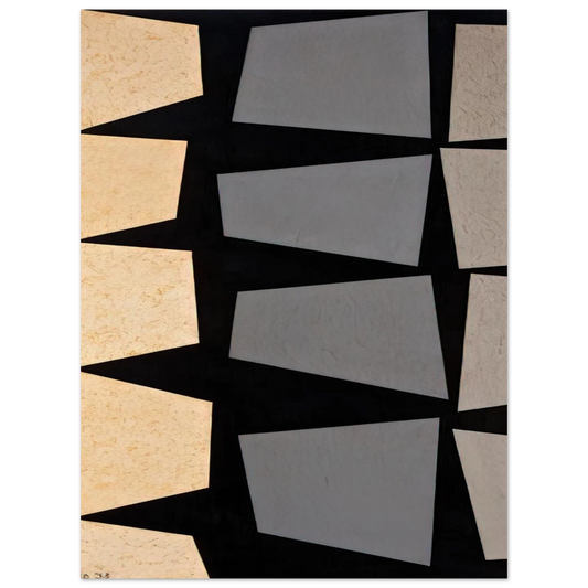 Karl Benjamin - Untitled - 1958  75x100 cm / 30x40inches Fine Art Poster