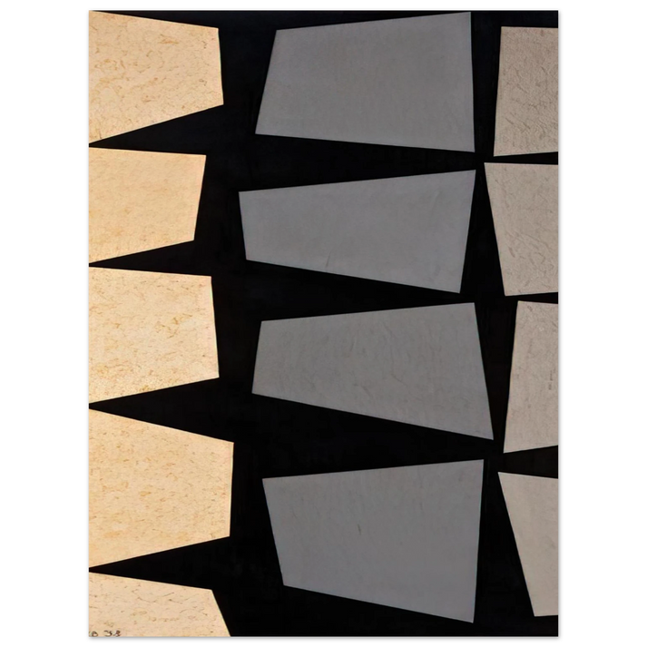 Karl Benjamin - Untitled - 1958  75x100 cm / 30x40inches Fine Art Poster