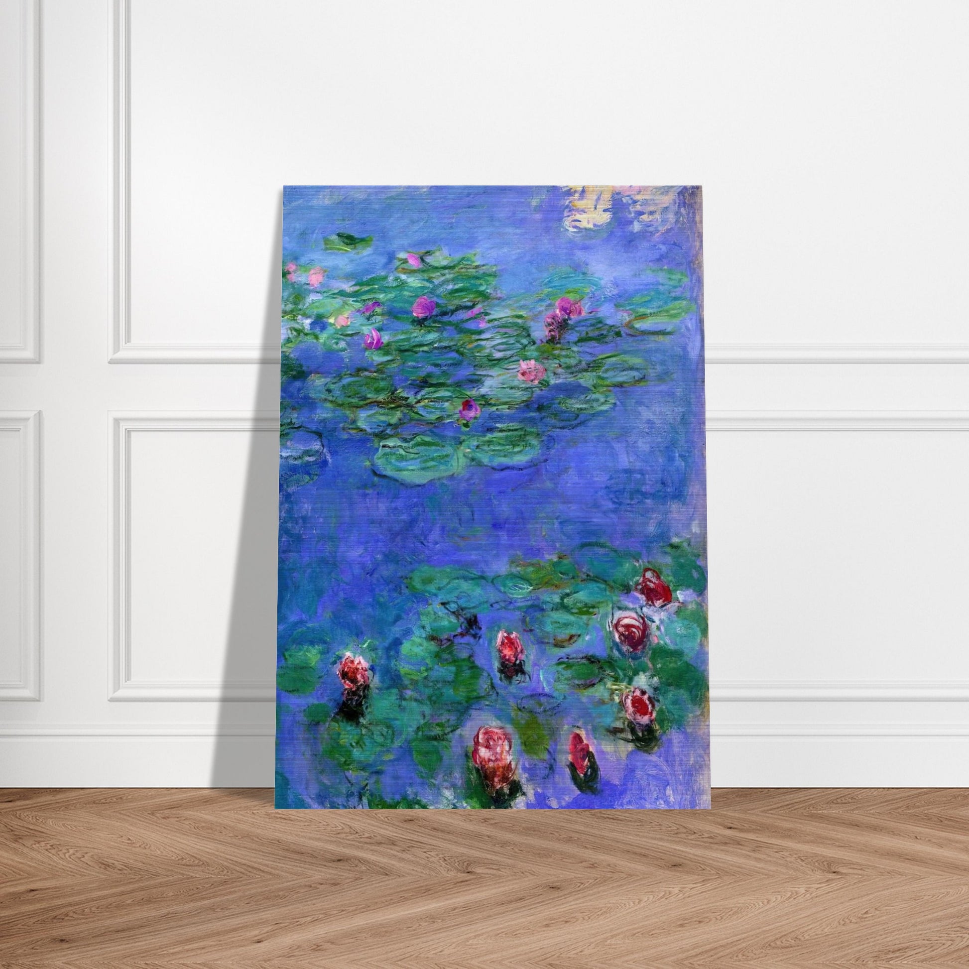 Water Lilies Red - claude monet Brushed Aluminum Print - 70x100 cm / 28x40 inches | claude monet Aluminum Print | claude monet Prints