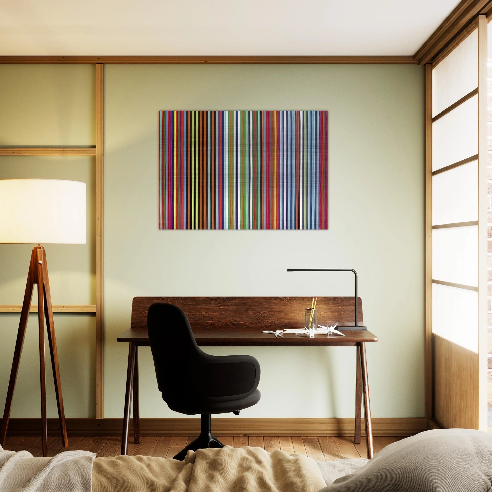 Flamingo - 1965 - Gene Davis Brushed Aluminum Print - 70x100 cm / 28x40 inches | Gene Davis Aluminum Print | Gene Davis Prints