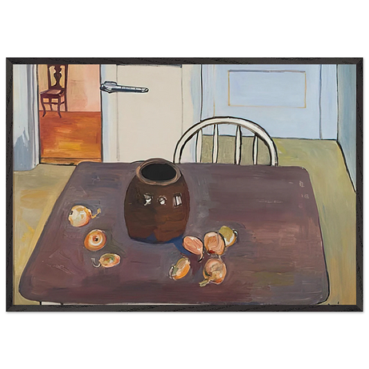 Still Life Spring Lake - Alice Neel 70x100 cm / 28x40 inches Framed Art Print – Black Wooden Frame