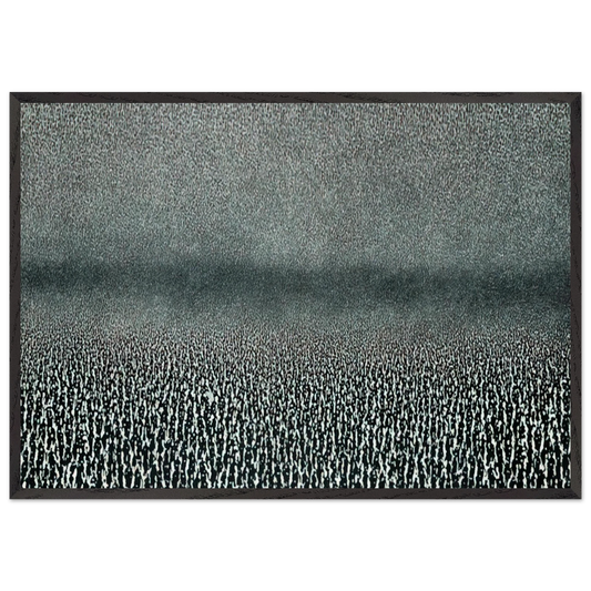 Ziemia fragment - 1969 - Roman Opalka 70x100 cm / 28x40 inches Framed Art Print – Black Wooden Frame