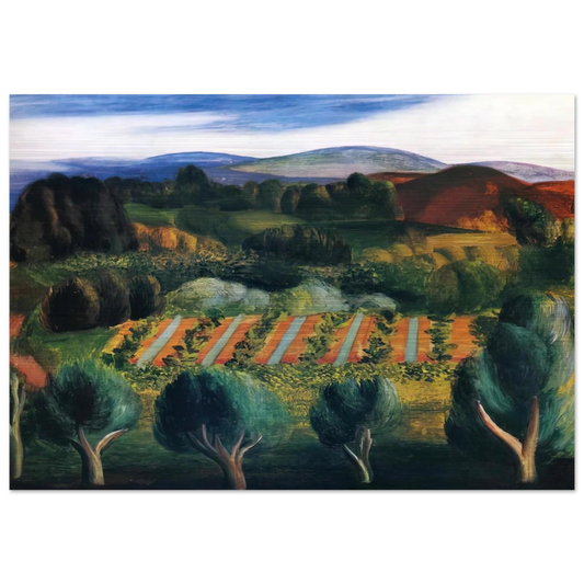 PROVENCE LANDSCAPE 1918 - Moise Kisling Brushed Aluminum Print - 70x100 cm / 28x40 inches | Moise Kisling Aluminum Print | Moise Kisling Prints