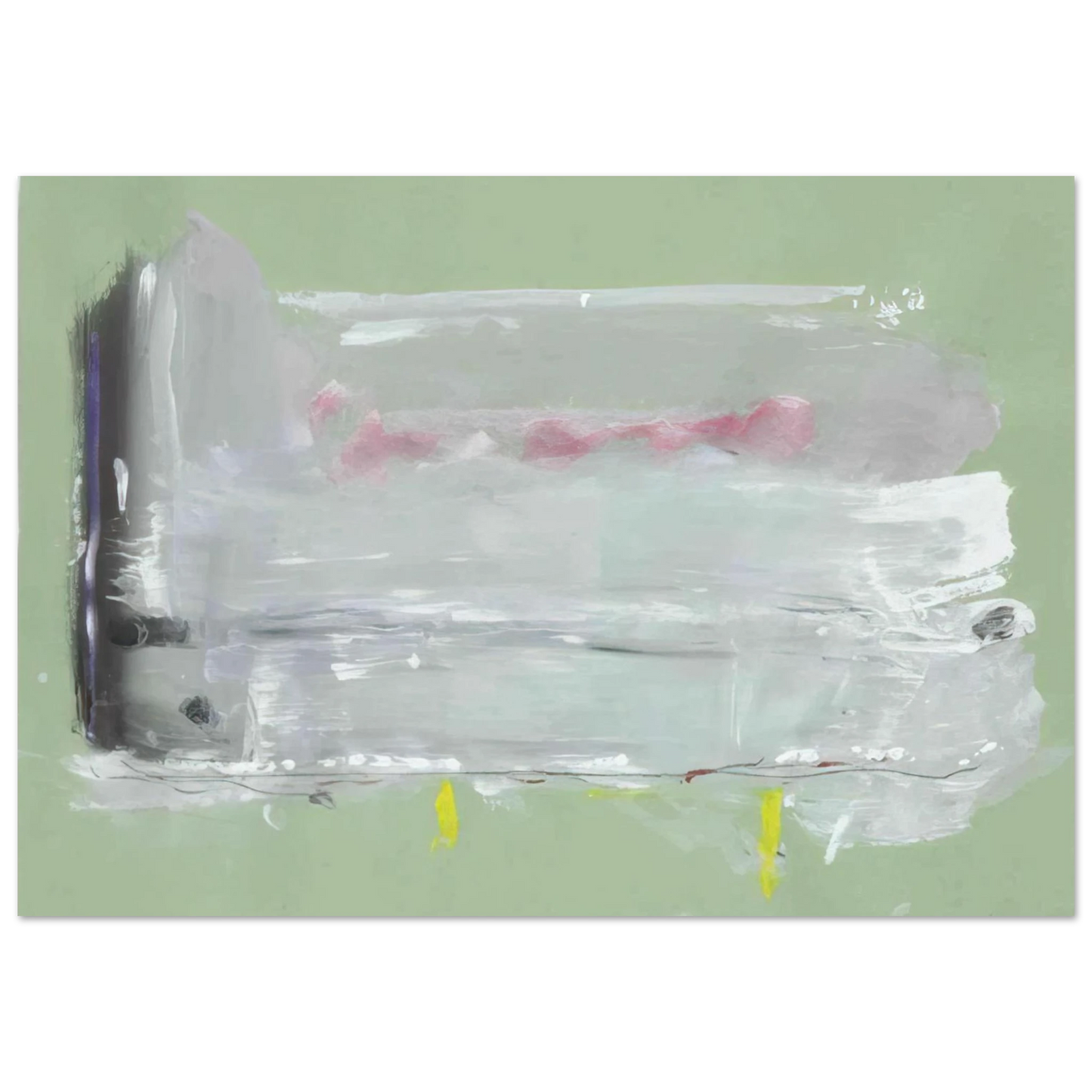 Helen Frankenthaler - Untitled - 1984 Wall art - 13x18 cm / 5x7 inches - Fine Art Poster-canvas - -
