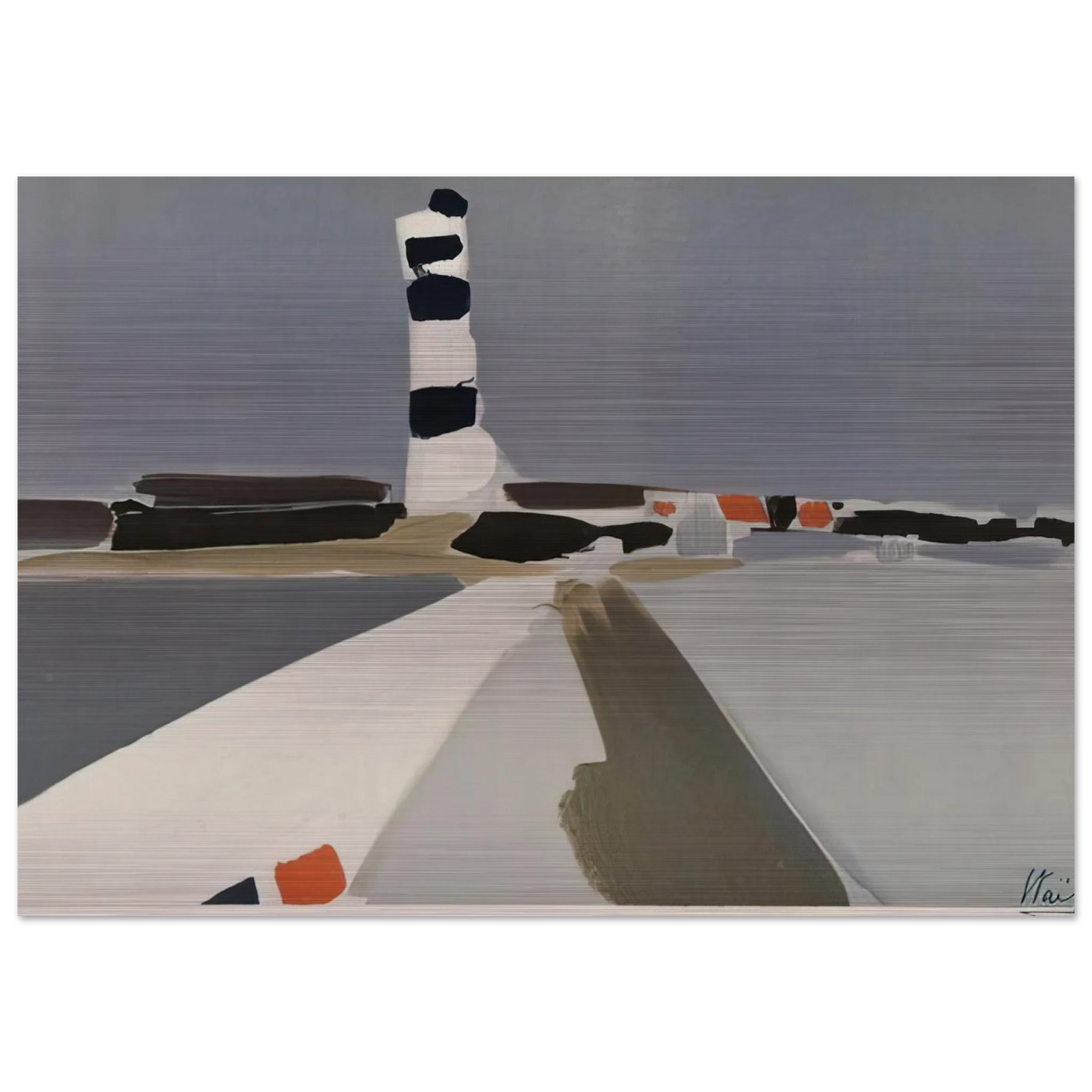 Le Phare - 1952 - Nicolas de Stael Brushed Aluminum Print - 70x100 cm / 28x40 inches | Nicolas de Stael Aluminum Print | Nicolas de Stael Prints
