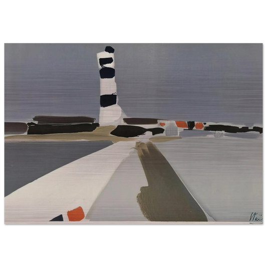 Le Phare - 1952 - Nicolas de Stael Brushed Aluminum Print - 70x100 cm / 28x40 inches | Nicolas de Stael Aluminum Print | Nicolas de Stael Prints