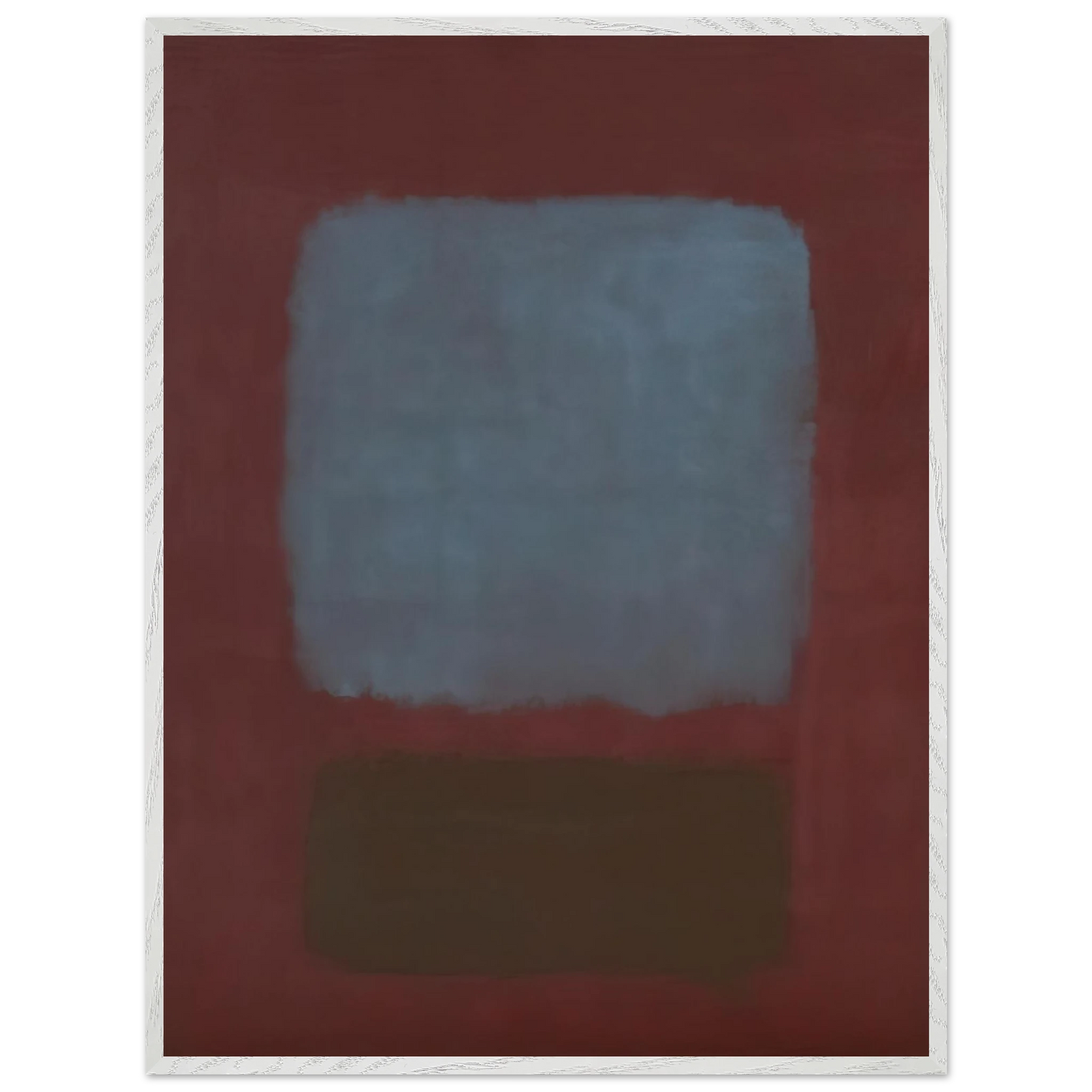 Mark Rothko - No. 37No. 19 Slate Blue and Brown on Plum - 1958 Wall Art - 30x40 cm / 12x16 inches - Premium Wooden Framed Poster With Fine Art Paper-canvas - Wood frame