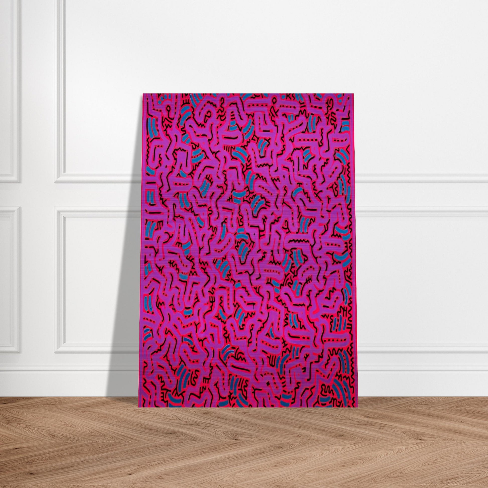 UNTITLED 1984 - Keith Haring Brushed Aluminum Print - 70x100 cm / 28x40 inches | Keith Haring Aluminum Print | Keith Haring Prints