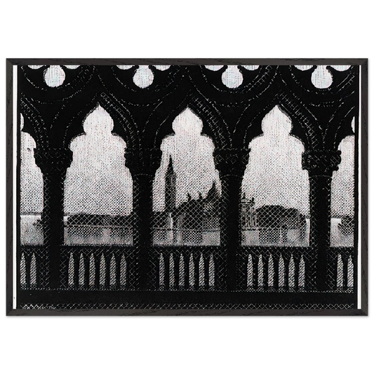 VENICE OCTOBER 1936 1936 - MC Escher 70x100 cm / 28x40 inches Framed Art Print – Black Wooden Frame | Maurits Cornelis Escher Prints
