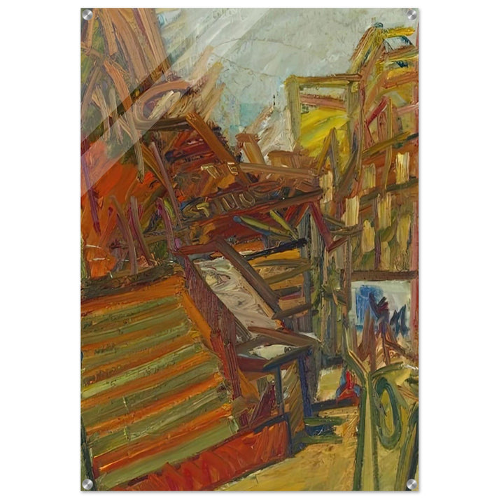 TO THE STUDIOS 1991 - Frank Auerbach Acrylic Print - 70x100 cm / 28x40″ inches | Frank Auerbach Wall Art | Frank Auerbach Prints