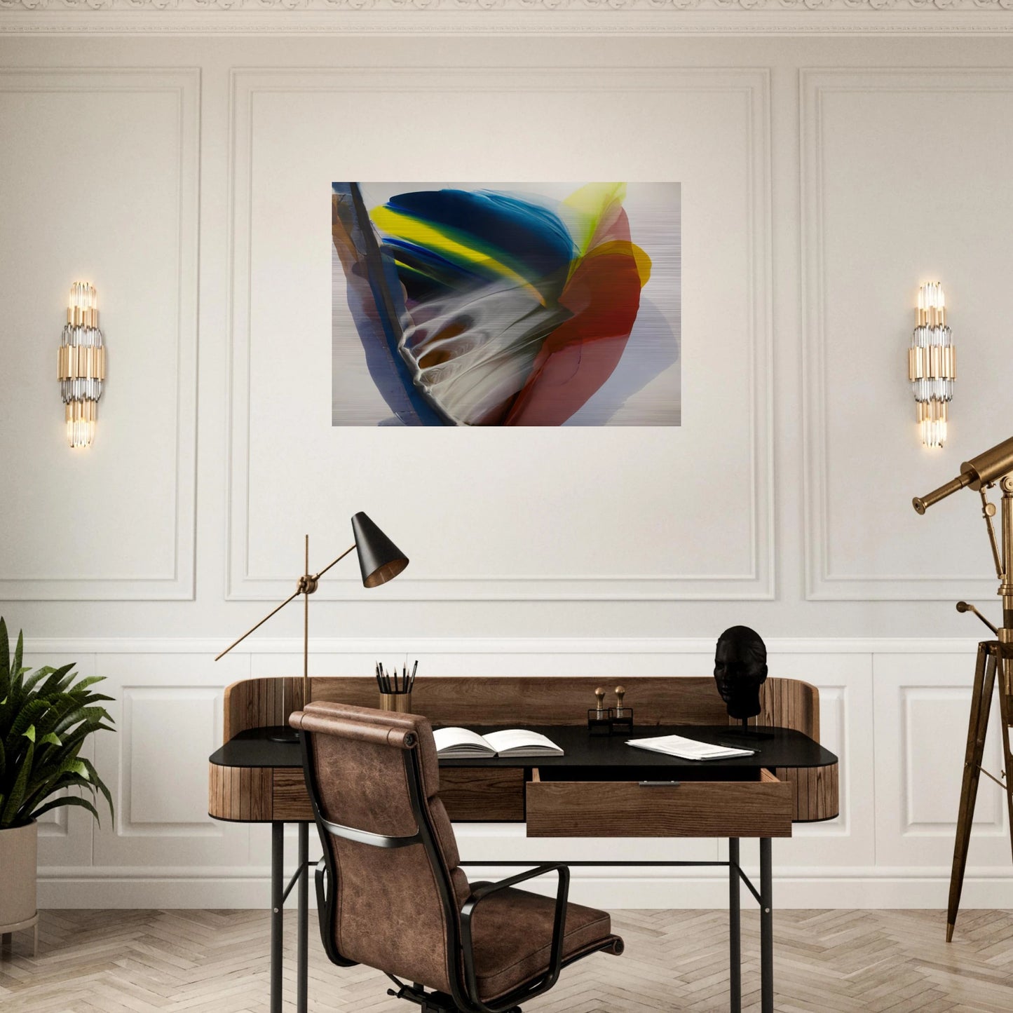 Wanderland Express - 1976 - Paul Jenkins Brushed Aluminum Print - 70x100 cm / 28x40 inches | Paul Jenkins Aluminum Print | Paul Jenkins Prints