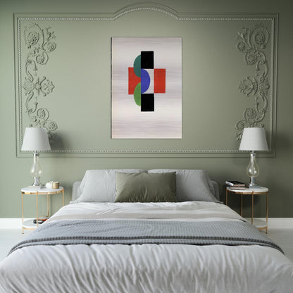 UNTITLED GOUACHE ILLUSTRATION FOR TRISTAN TZARA S LE FRUIT PERMIS 1956 - Sonia Delaunay Brushed Aluminum Print - 70x100 cm / 28x40 inches | Sonia Delaunay Aluminum Print | Sonia Delaunay Prints