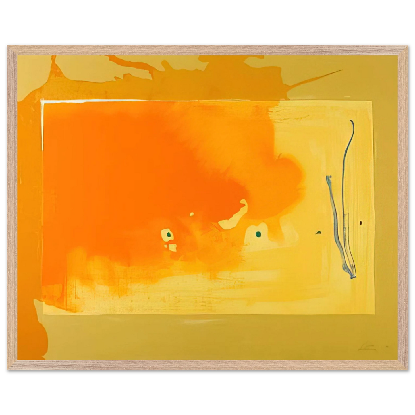 Helen Frankenthaler - Bilbao - 1998 Wall art - 30x40 cm / 12x16 inches - Premium Wooden Framed Poster With Fine Art Paper-canvas - Wood frame