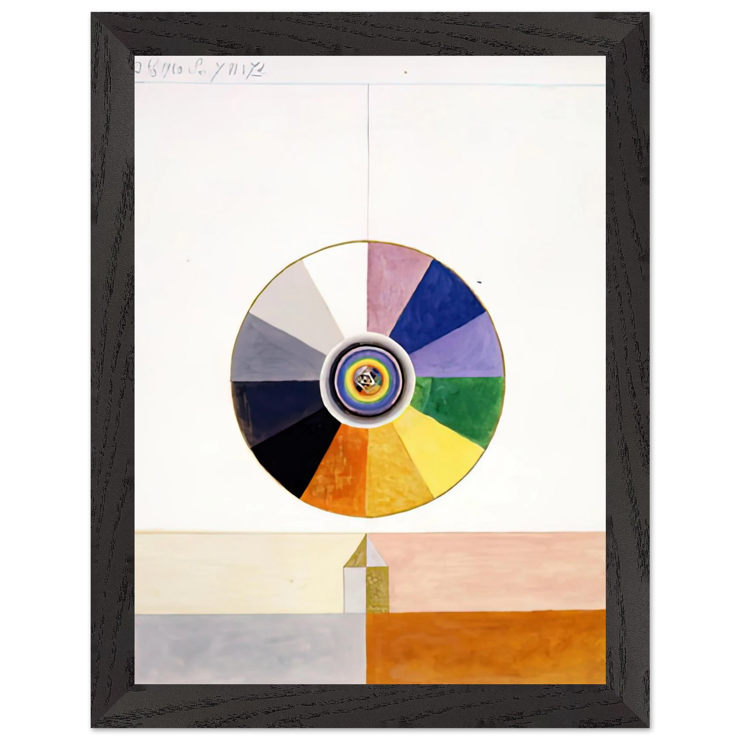 Hilma af Klint - SERIES VII NO 7D 1920 Wall art - 40x50 cm / 16x20 inches - Premium Wooden Framed Poster With Fine Art Paper-canvas - White frame