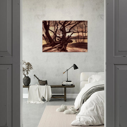 Study of a Tree - Vincent van Gogh Brushed Aluminum Print - 70x100 cm / 28x40 inches | Vincent van Gogh Aluminum Print | Vincent van Gogh Prints