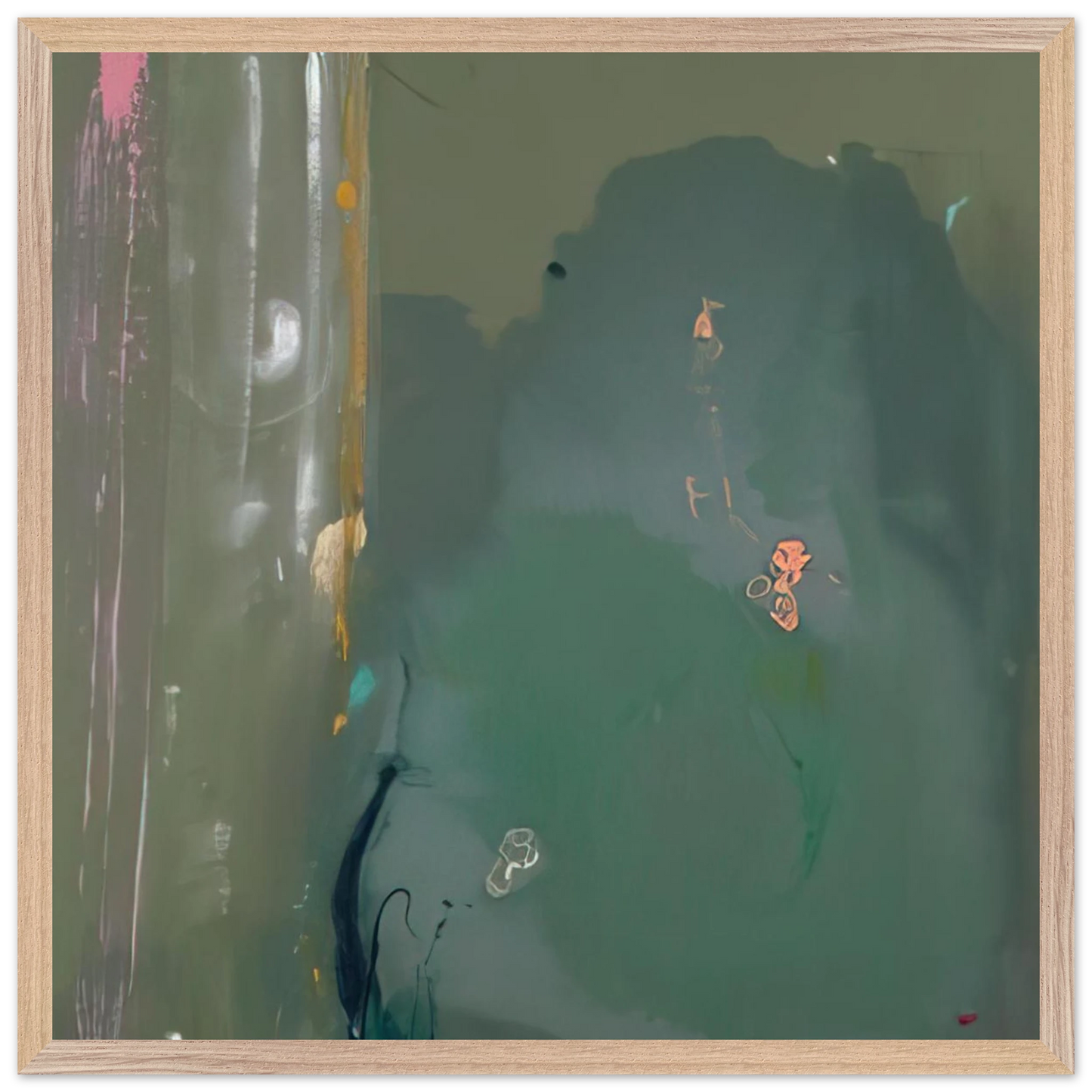 Helen Frankenthaler - CÃƒÆ’Ã‚Â´te d Argent - 1980 Wall art - 35x35 cm / 14x14 inches - Fine Art Poster-canvas - -