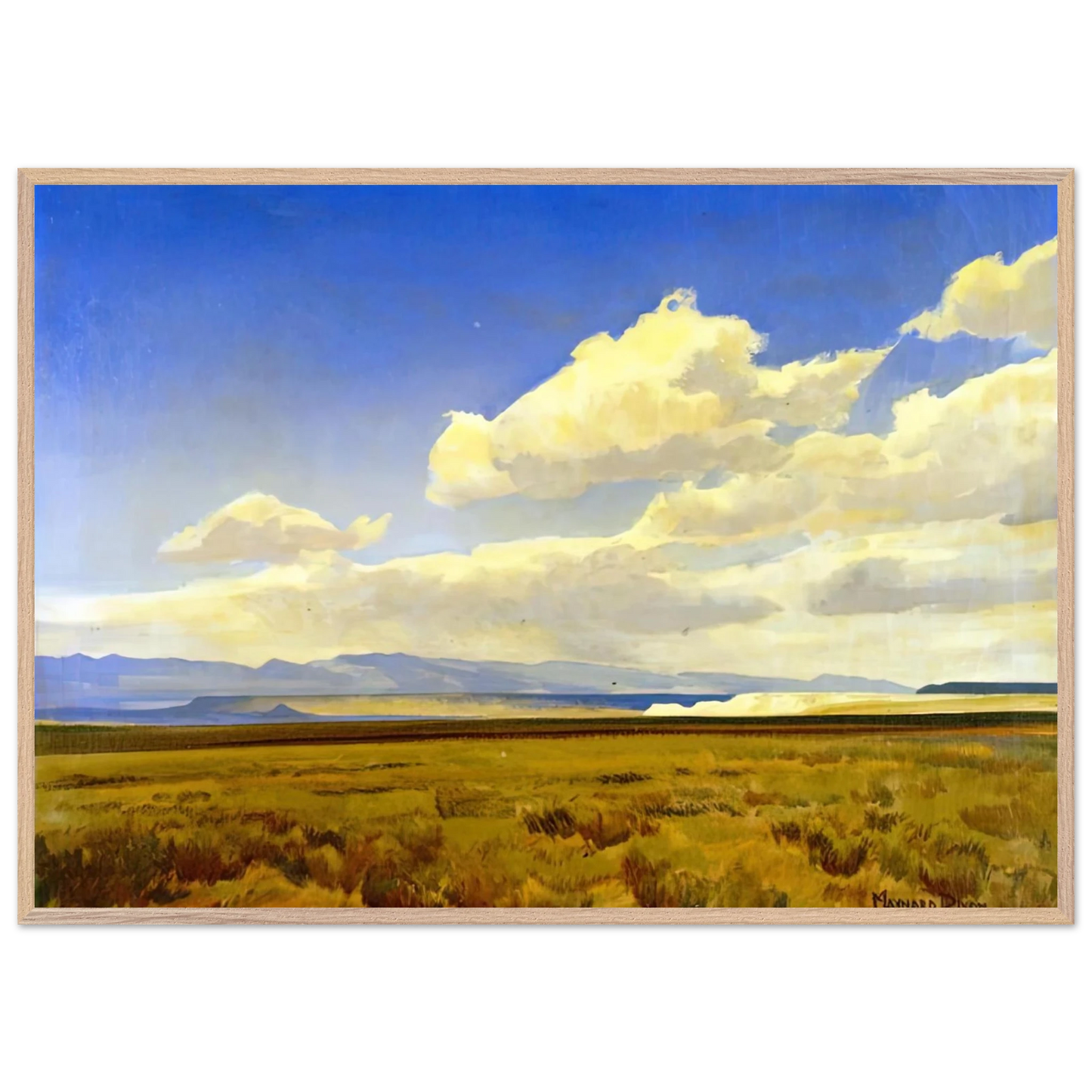 Maynard Dixon - WIND OF WYOMING 1936 Wall art - A2 (42 x 59.4  cm) - Premium Wooden Framed Poster With Fine Art Paper-canvas - Wood frame