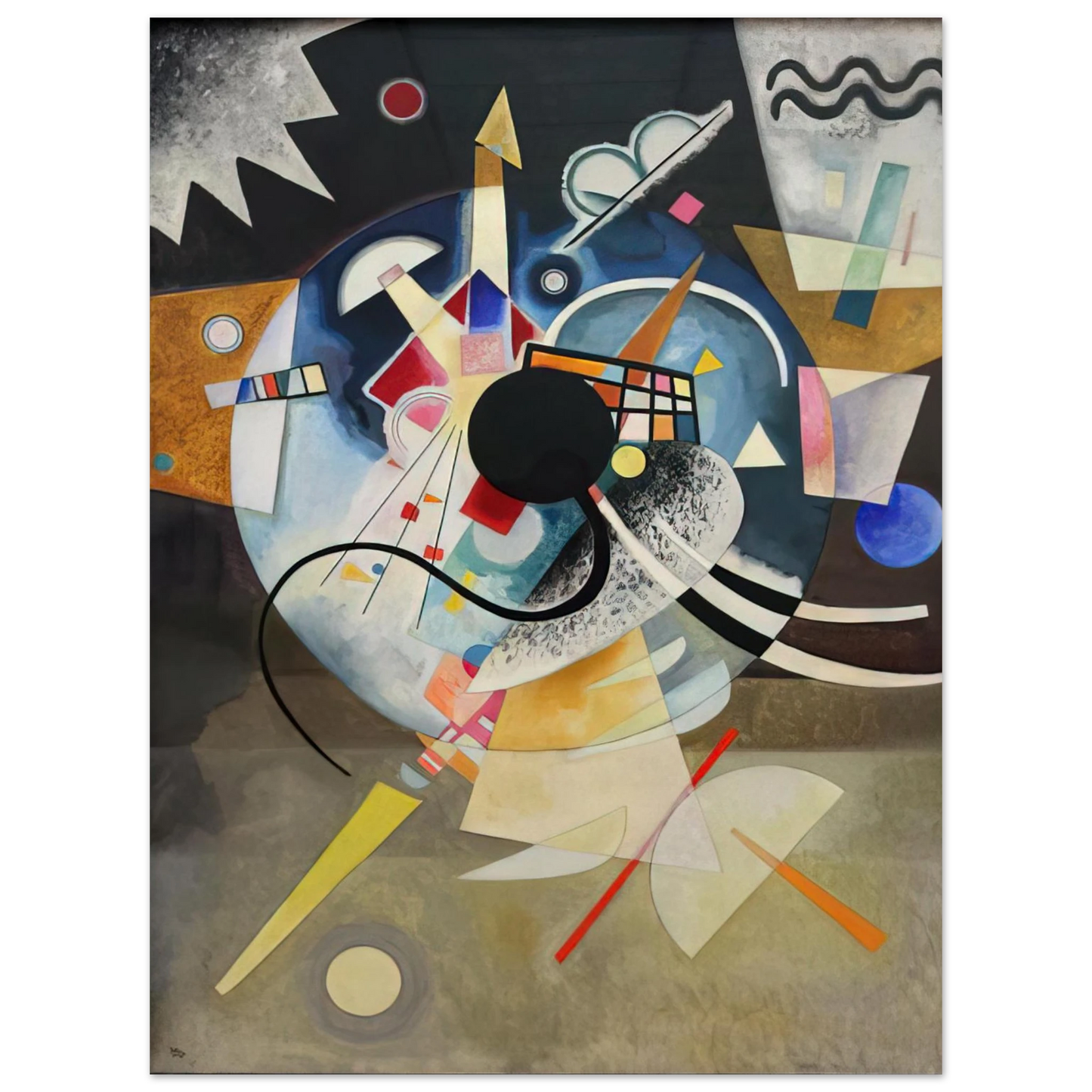 Wassily Kandinsky - A CENTRE 1924  75x100 cm / 30x40inches Fine Art Poster