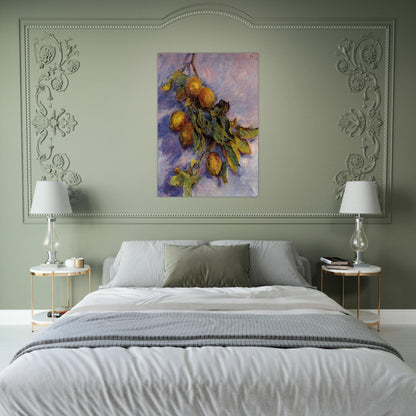Branch of Lemons - claude monet Brushed Aluminum Print - 70x100 cm / 28x40 inches | claude monet Aluminum Print | claude monet Prints