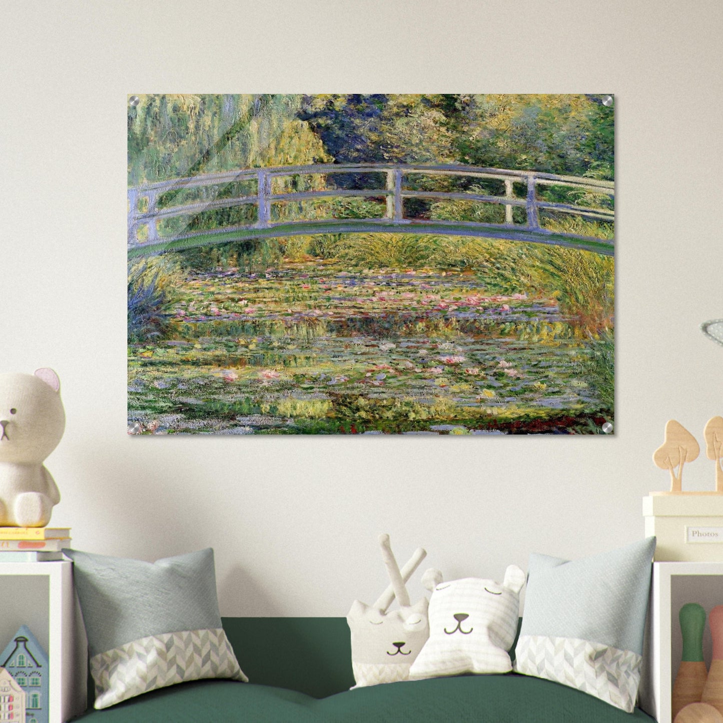 The Japanese Bridge The Water-Lily Pond - claude monet Acrylic Print - 70x100 cm / 28x40″ inches | claude monet Wall Art | claude monet Prints