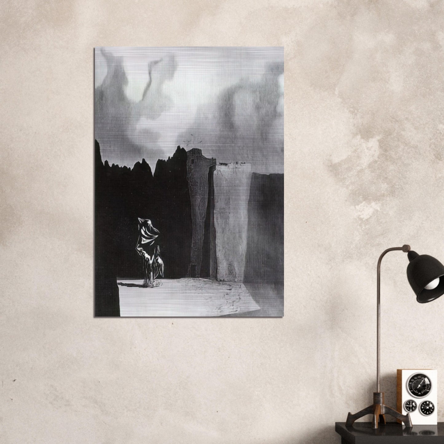 WEST SIDE OF THE ISLE OF THE DEAD - Salvador Dali Brushed Aluminum Print - 70x100 cm / 28x40 inches | Salvador Dali Aluminum Print | Salvador Dali Prints