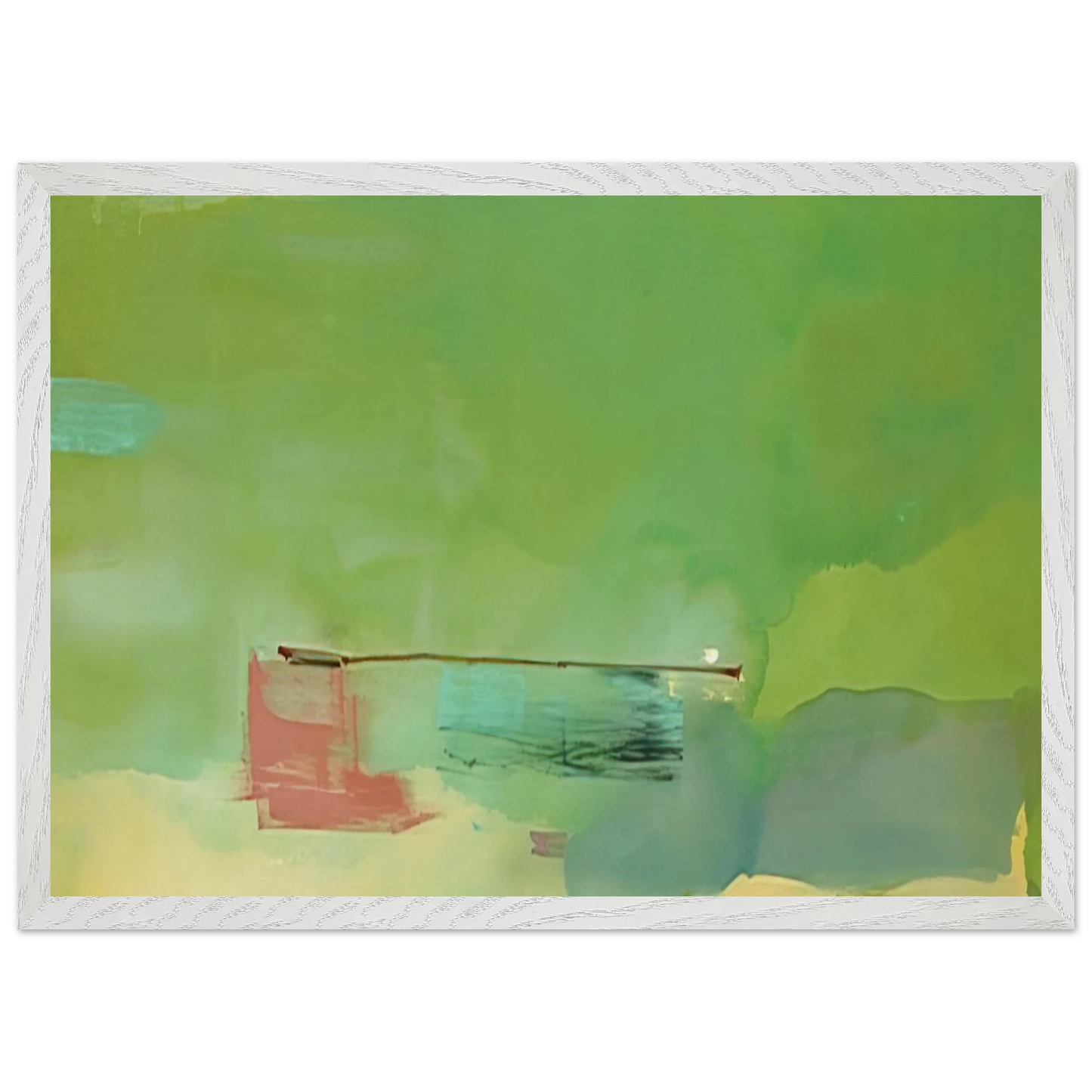 Helen Frankenthaler - Springscape - 1975 Wall art - A1 (59.4 x 84.1  cm) - Premium Wooden Framed Poster With Fine Art Paper-canvas - White frame