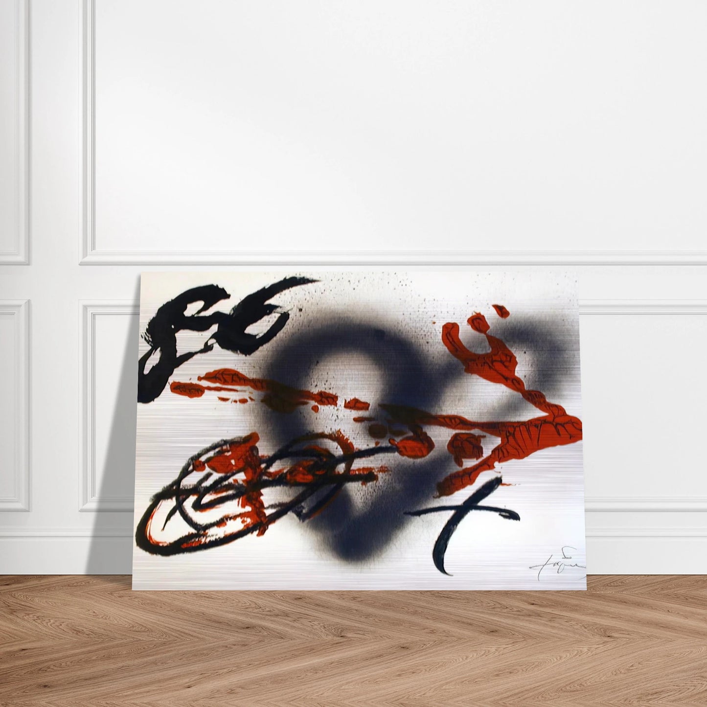 COEUR ET FLECHE 1985 - Antoni Tapies Brushed Aluminum Print - 70x100 cm / 28x40 inches | Antoni Tapies Aluminum Print | Antoni Tapies Prints