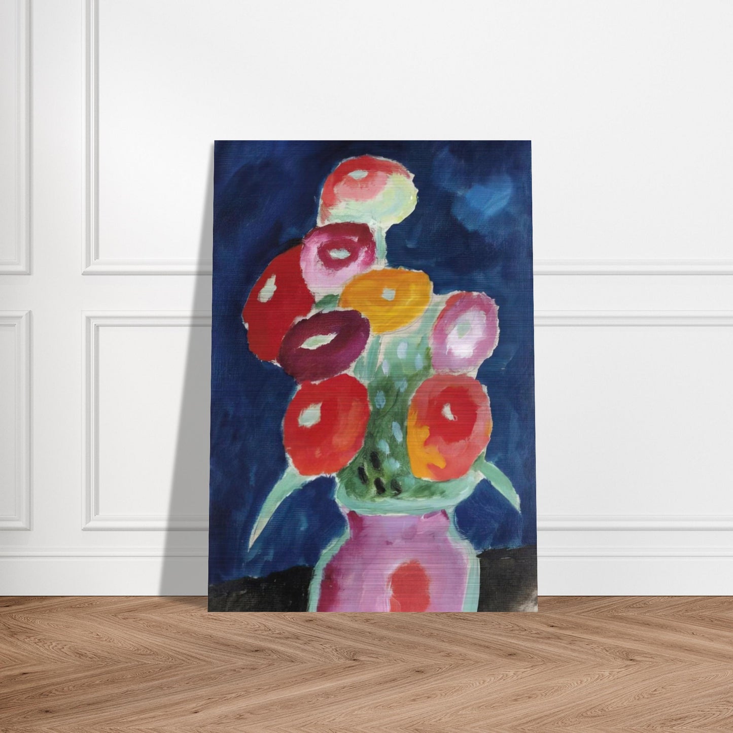 BLUMEN IN EINER VASE 1918 - Alexej von Jawlensky Brushed Aluminum Print - 70x100 cm / 28x40 inches | Alexej von Jawlensky Aluminum Print | Alexej von Jawlensky Prints