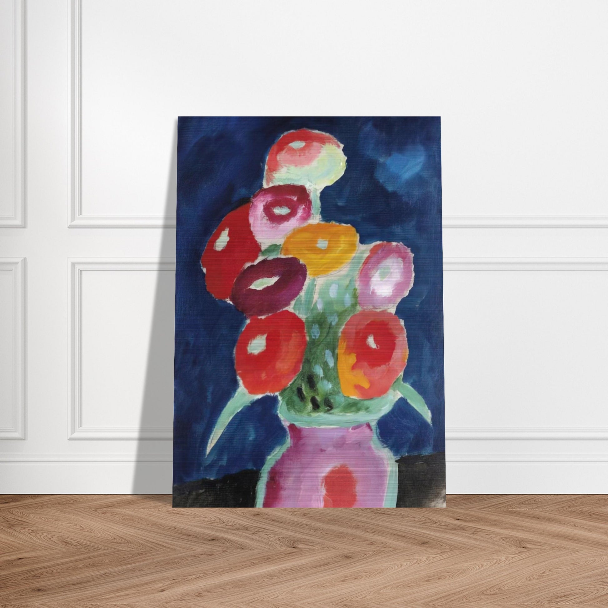 BLUMEN IN EINER VASE 1918 - Alexej von Jawlensky Brushed Aluminum Print - 70x100 cm / 28x40 inches | Alexej von Jawlensky Aluminum Print | Alexej von Jawlensky Prints