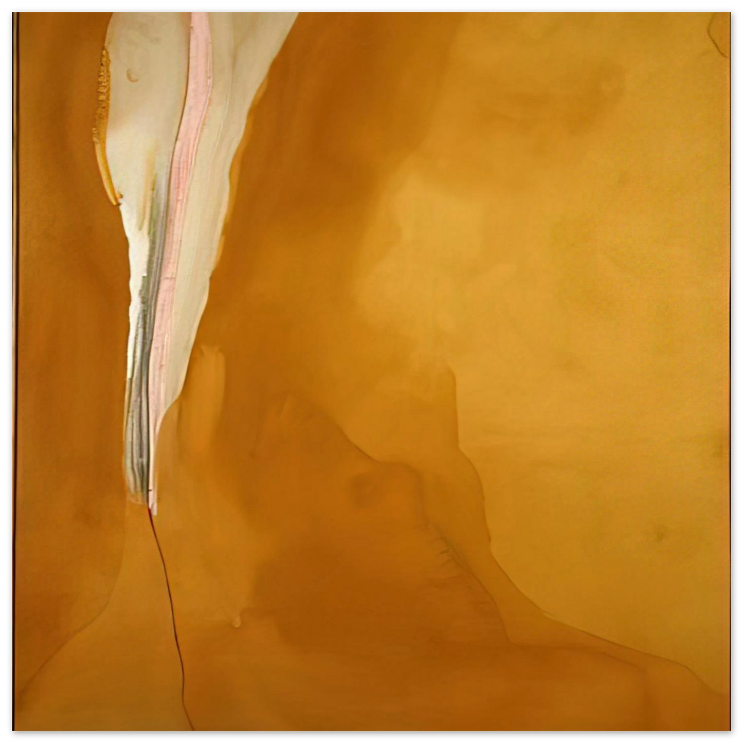 Helen Frankenthaler - Coral Wedge - 1972 Wall art - 50x50 cm / 20x20 inches - Premium Wooden Framed Poster With Fine Art Paper-canvas - Wood frame