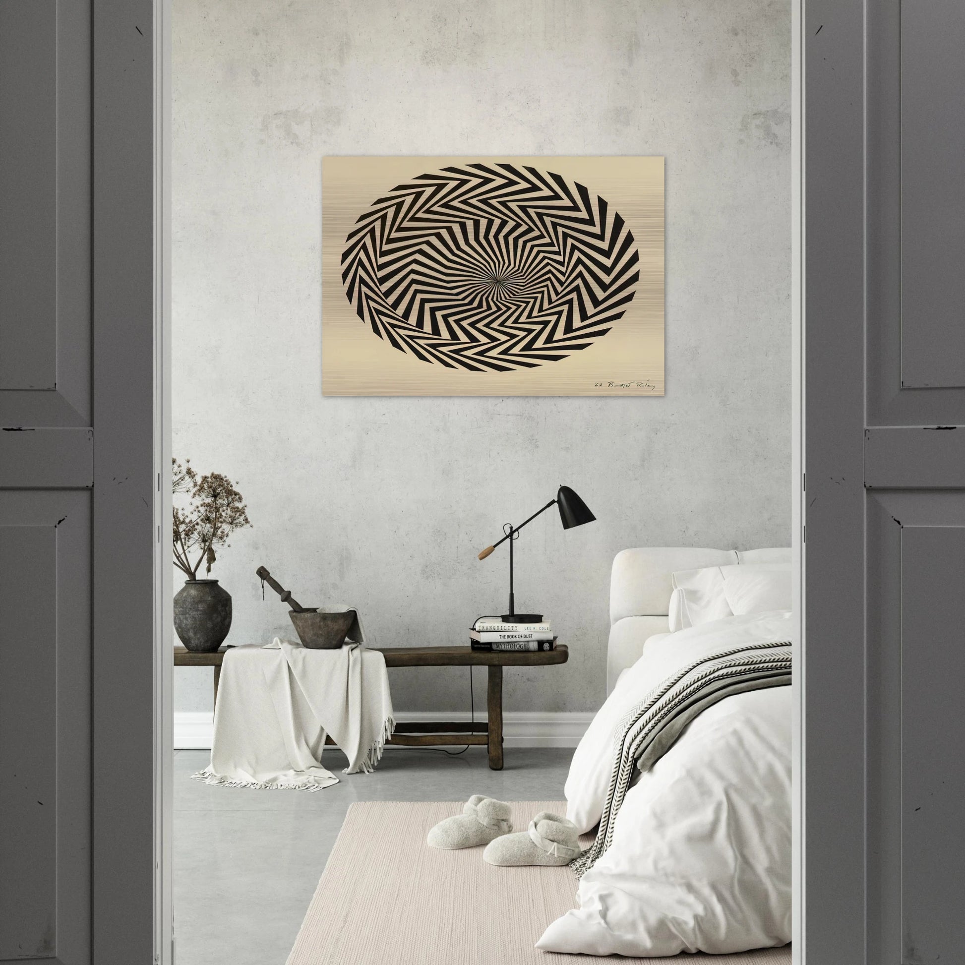 BLAZE STUDY 1962 - Bridget Riley Brushed Aluminum Print - 70x100 cm / 28x40 inches | Bridget Riley Aluminum Print | Bridget Riley Prints