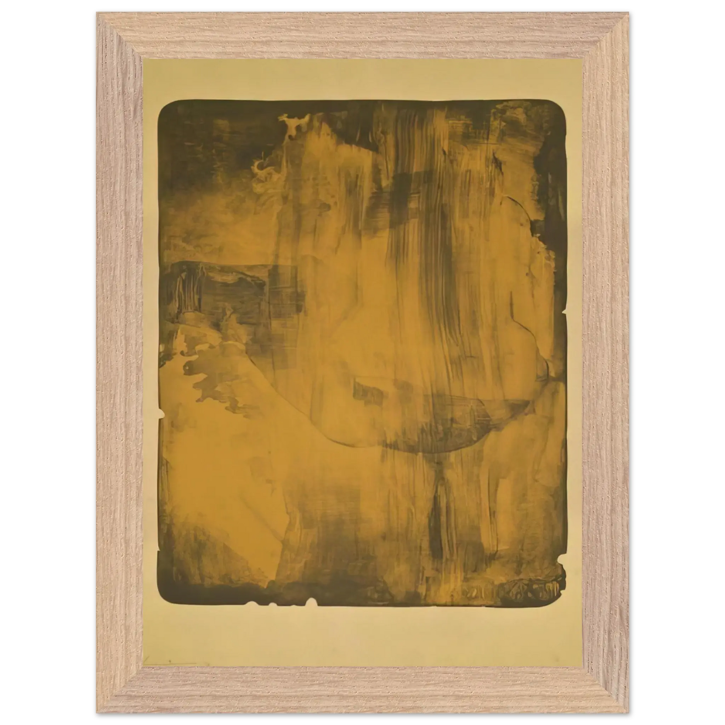 Helen Frankenthaler - Bronze Smoke - 1978 Wall art - 20x25 cm / 8x10 Inches - Premium Wooden Framed Poster With Fine Art Paper - Black frame