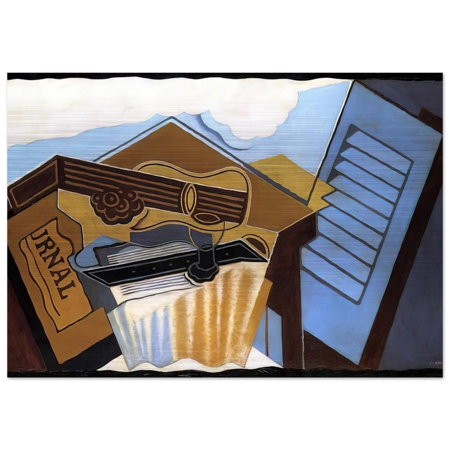 THE CLOUD 1921 - Juan Gris Brushed Aluminum Print - 70x100 cm / 28x40 inches | Juan Gris Aluminum Print | Juan Gris Prints