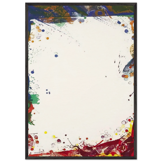 Sulfur Sails - Sam Francis 70x100 cm / 28x40 inches Framed Art Print – Black Wooden Frame