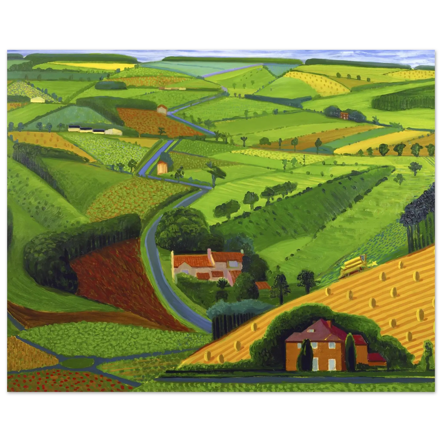 David Hockney - David Hockney Wall art - 20x25 cm / 8x10 Inches - Premium Wooden Framed Poster With Fine Art Paper - Black frame
