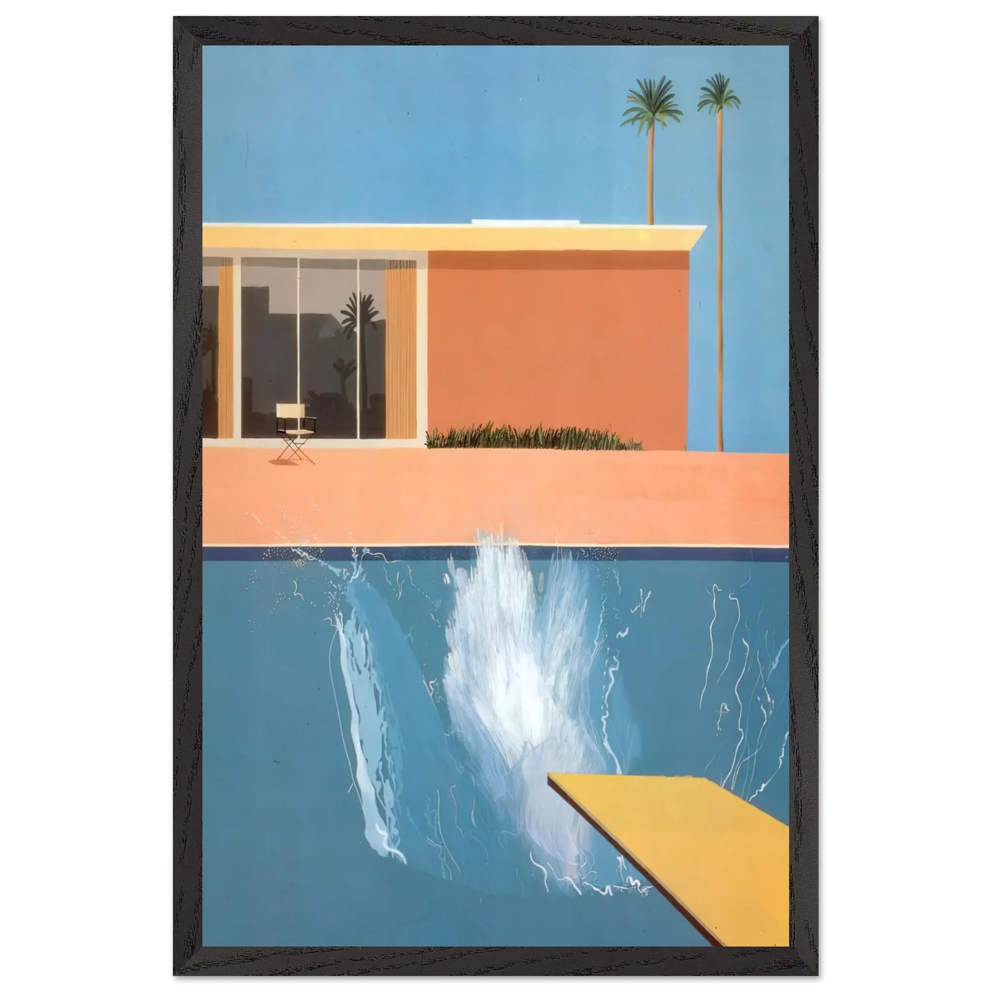 David Hockney - David Hockney Wall art - 20x25 cm / 8x10 Inches - Premium Wooden Framed Poster With Fine Art Paper - Black frame