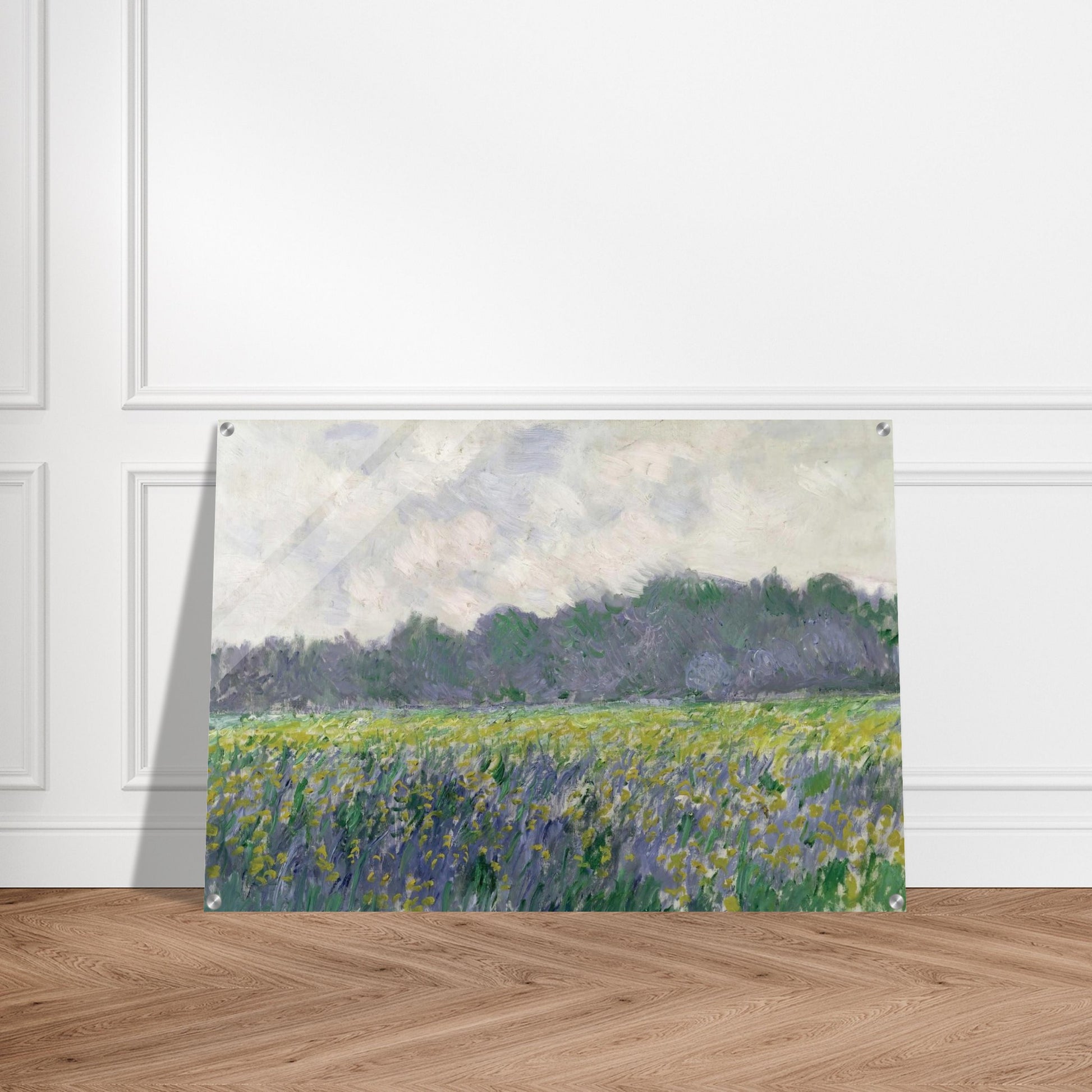 Field of Yellow Irises at Giverny - claude monet Acrylic Print - 70x100 cm / 28x40″ inches
