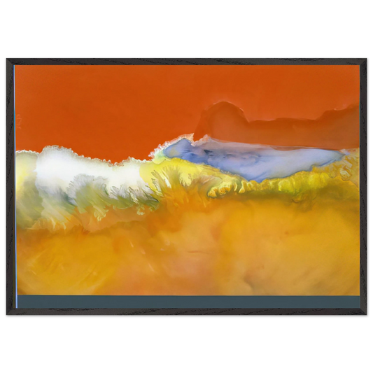 Violet Grove - 1978 - Ronnie Landfield 70x100 cm / 28x40 inches Framed Art Print – Black Wooden Frame