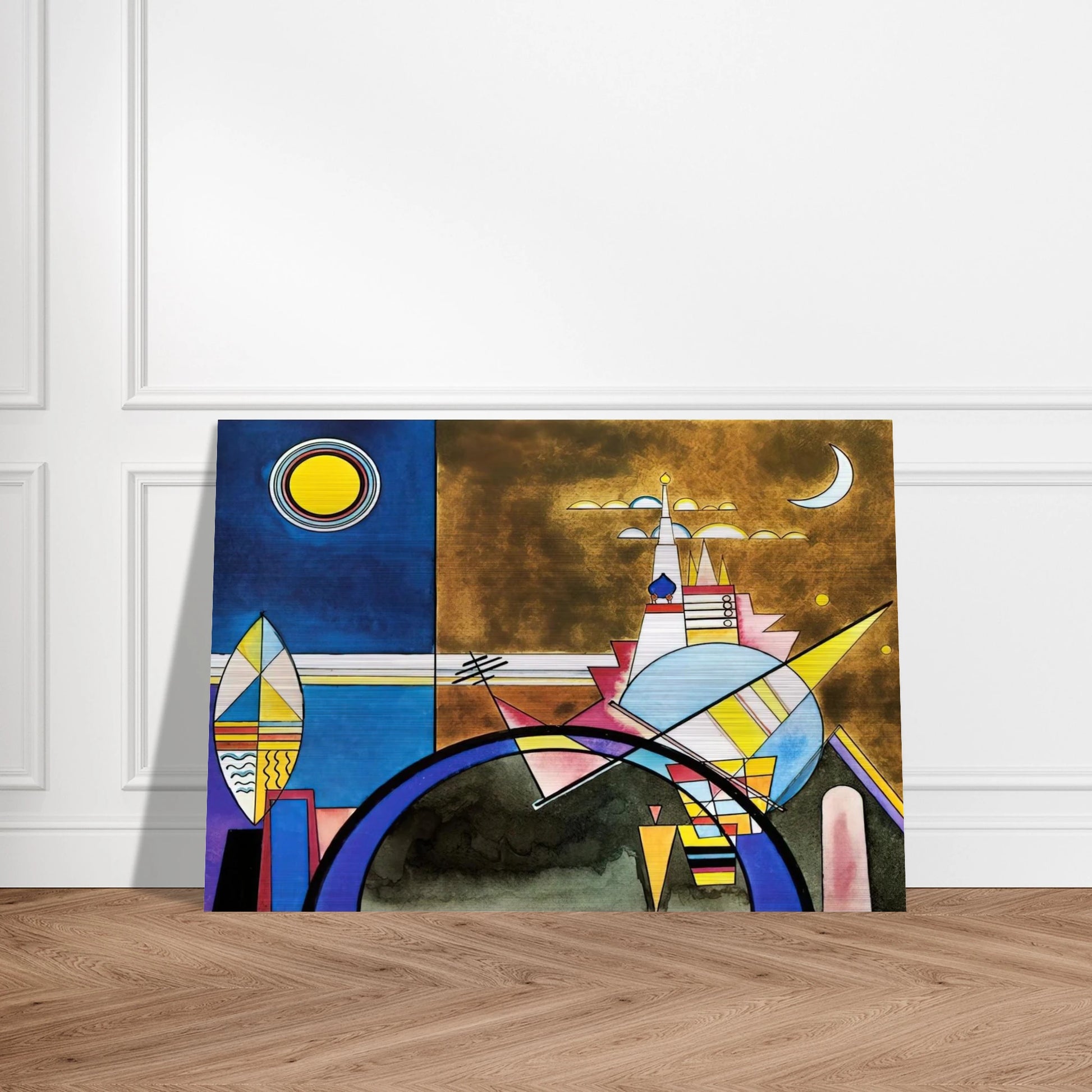 PICTURE XVI THE GREAT GATE OF KIEV STAGE SET FOR MUSSORGSKY S PICTURES AT AN EXHIBITION IN 1928 - Wassily Kandinsky Brushed Aluminum Print - 70x100 cm / 28x40 inches | Wassily Kandinsky Aluminum Print | Wassily Kandinsky Prints