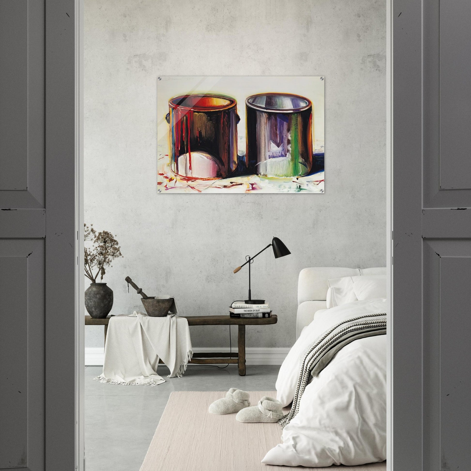 Two Paint Cans - 1987 - Wayne Thiebaud Acrylic Print - 70x100 cm / 28x40″ inches