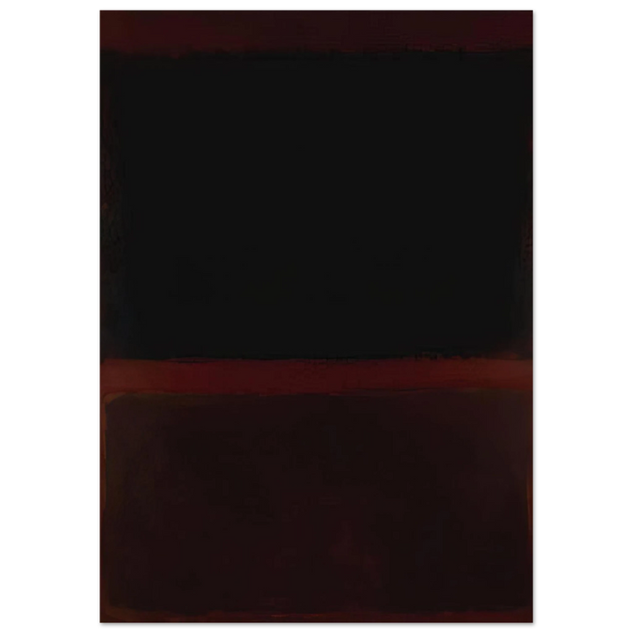 Mark Rothko - Black on Dark Sienna on Purple - 1960 Wall Art - 60x80 cm / 24x32 inches - Premium Wooden Framed Poster With Fine Art Paper-canvas - Black frame