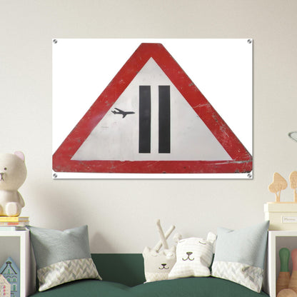 WARNING SIGN 2006 - Banksy Acrylic Print - 70x100 cm / 28x40″ inches