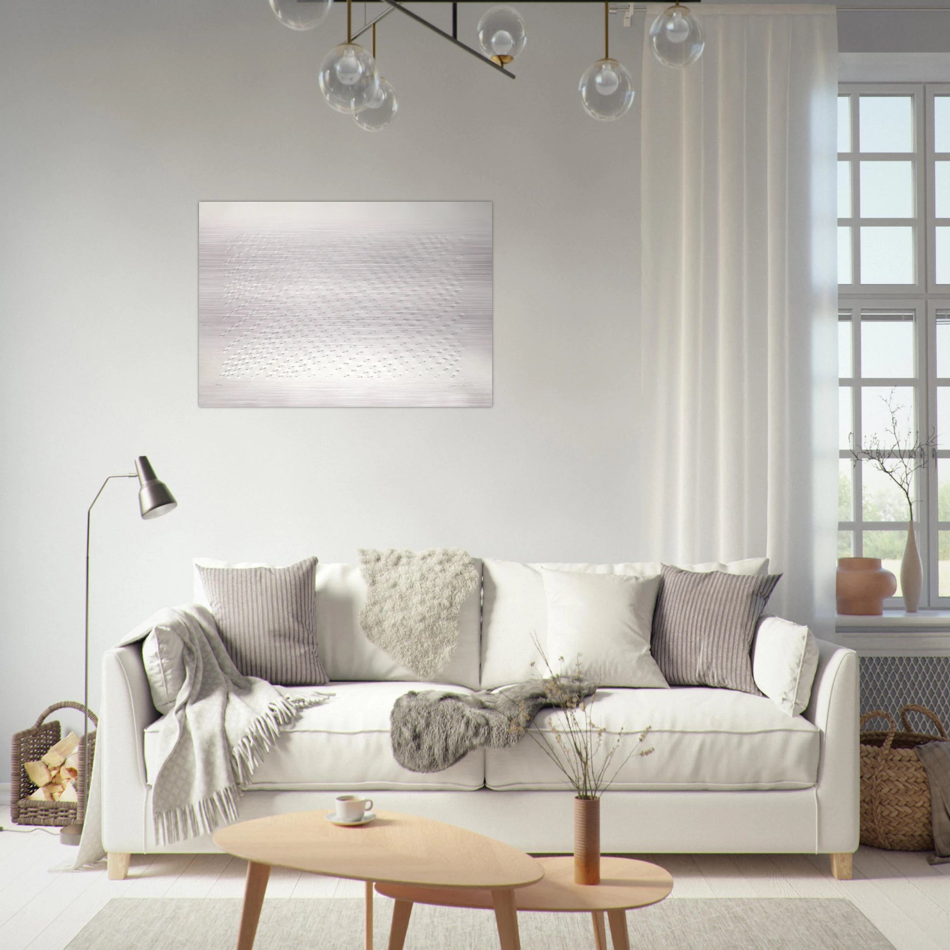 Untitled Hommage á Santomaso - Spatialism - Enrico Castellani Brushed Aluminum Print - 70x100 cm / 28x40 inches | Enrico Castellani Aluminum Print | Enrico Castellani Prints