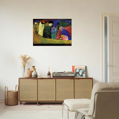ENCOUNTER 1908 - Wassily Kandinsky Brushed Aluminum Print - 70x100 cm / 28x40 inches | Wassily Kandinsky Aluminum Print | Wassily Kandinsky Prints