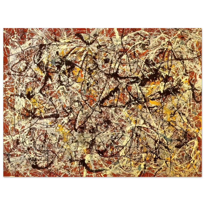 Jackson Pollock - MURAL ON INDIAN RED GROUND 1950  75x100 cm / 30x40inches Fine Art Poster