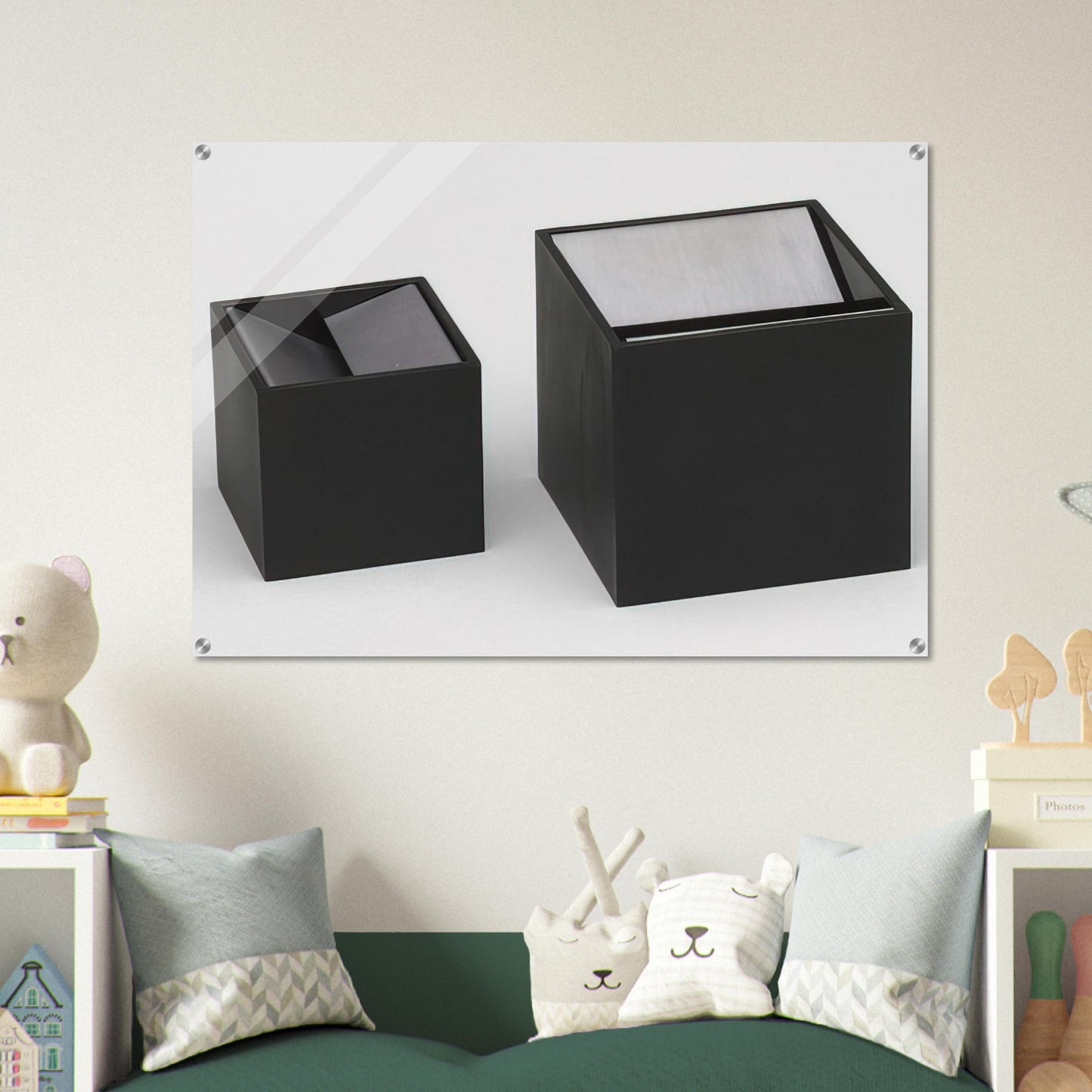 Cubo Ashtray design - 1957 - Bruno Munari Acrylic Print - 70x100 cm / 28x40″ inches